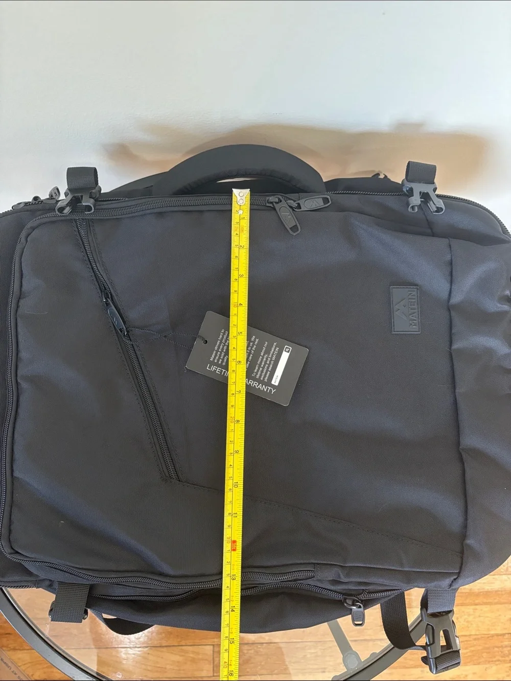 NWT Matein Black Travel Carry-On Backpack Durable Multi-Compartment Bag